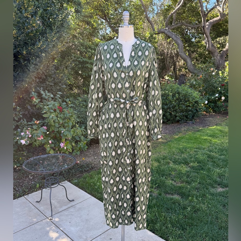 Hartford "Ready" midi shirt dress with belt option - size 2